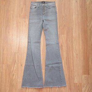 Hudson Jeans Women's 26 US 2 Jodi Flare High Waist Raw Hem 33" Inseam Button Fly